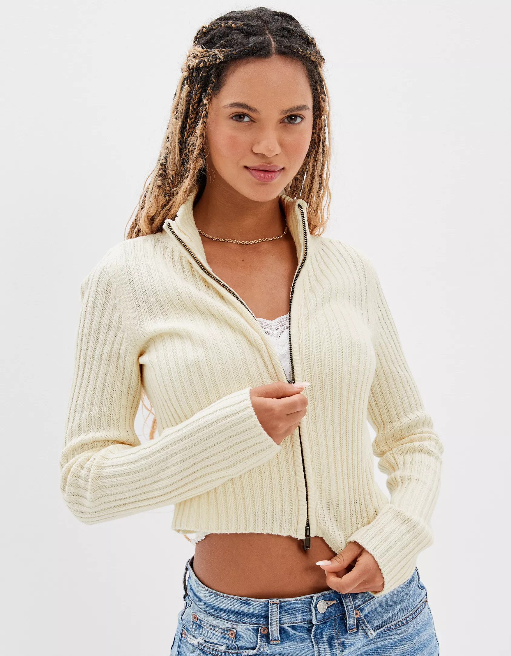AE Zip-Up Sweater | American Eagle Outfitters (US & CA)