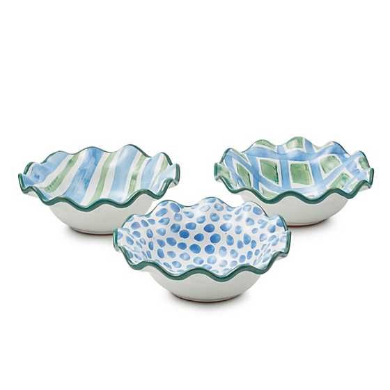 Pencil & Paper Co. Ceramic Fluted Berry Bowls, Set of 3 | MacKenzie-Childs