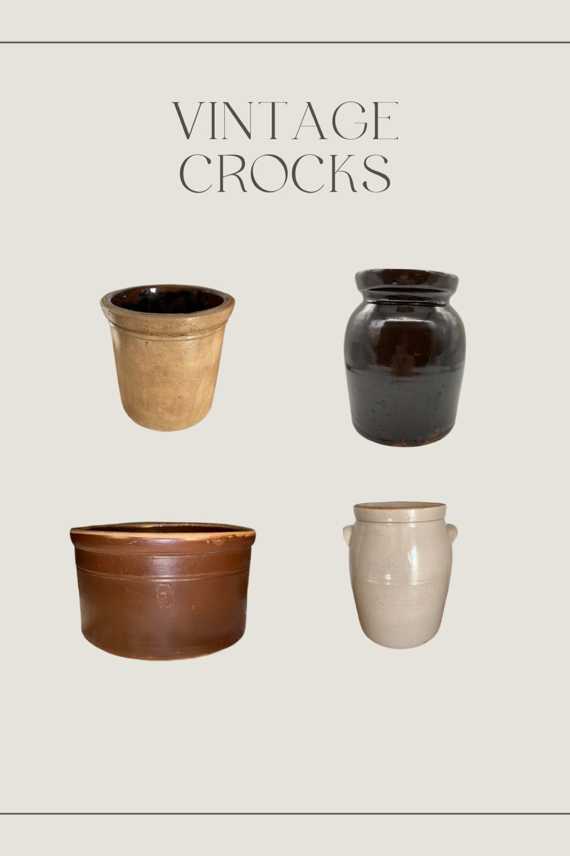 Vintage crocks in earthy colours 

#LTKunder50 #LTKFind #LTKunder100