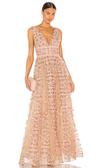 Megan Maxi Dress in Rose | Revolve Clothing (Global)