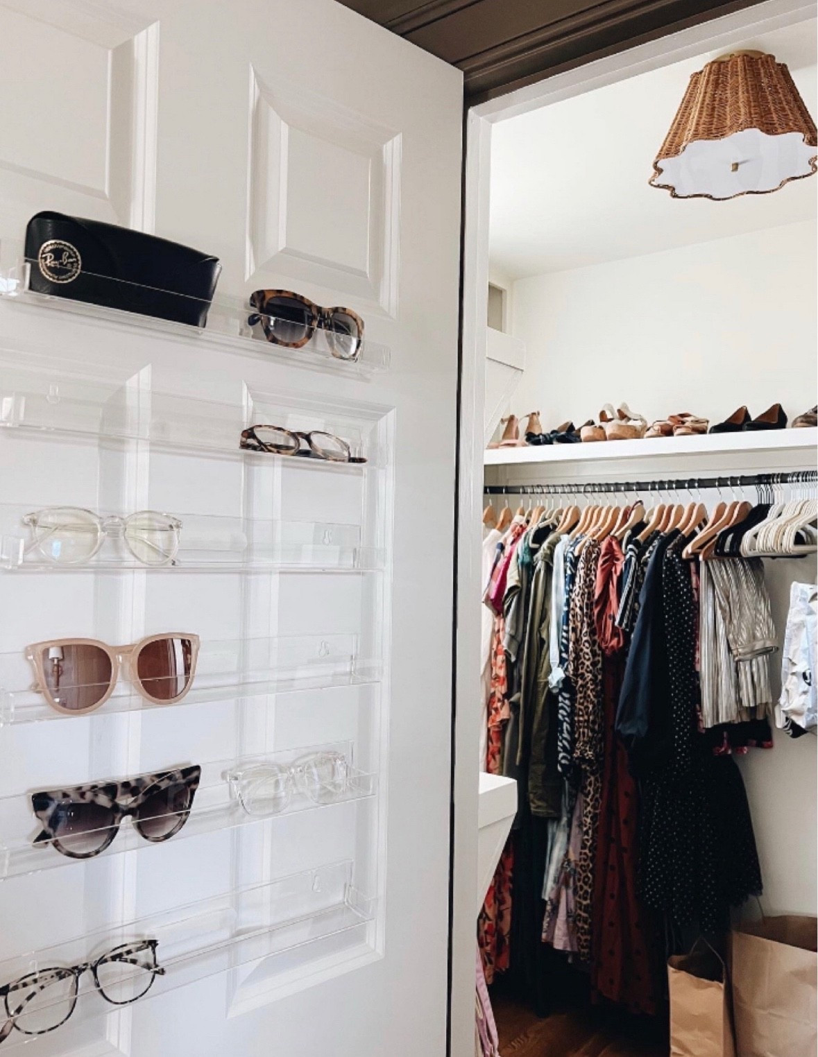 Closet organization wooden hangers felt hangers organizer for glasses and sunglasses fish mount is out of stock added a couple that I love

#LTKOver40 #LTKHome

#LTKselfcare