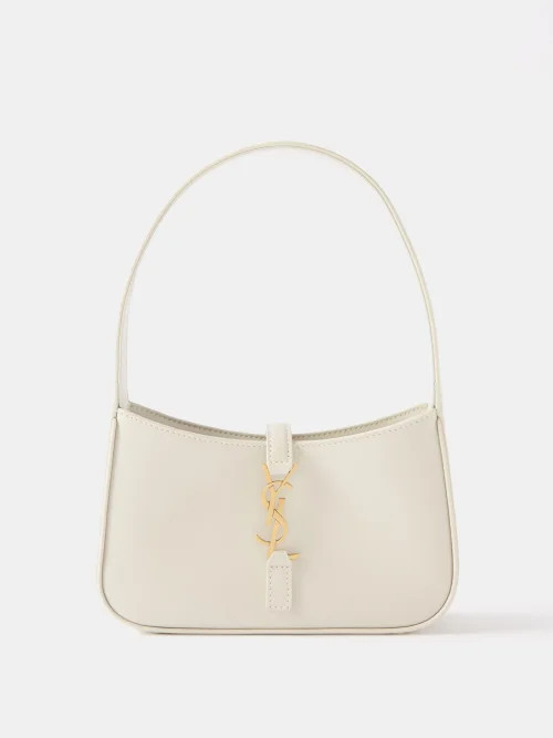 Saint Laurent - Le 5 À 7 Mini Leather Shoulder Bag - Womens - White | Matches (US)