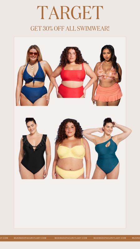 Get 30% off all swimwear at Target! No code needed🤍

plus size swim, swim suit, one piece, cheeky bottoms, beach outfit inspo, vacation styles, spring summer looks, style guide, curvy

#LTKswim #LTKplussize #LTKstyletip