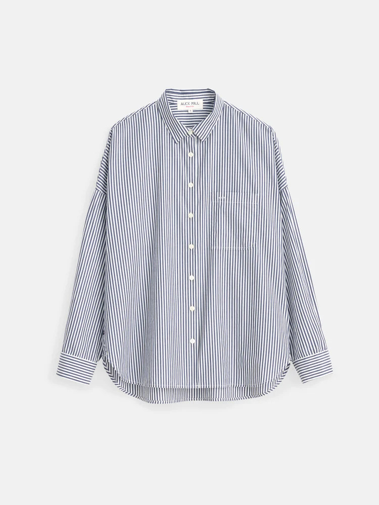 Jo Shirt in Striped Cotton Poplin | Alex Mill