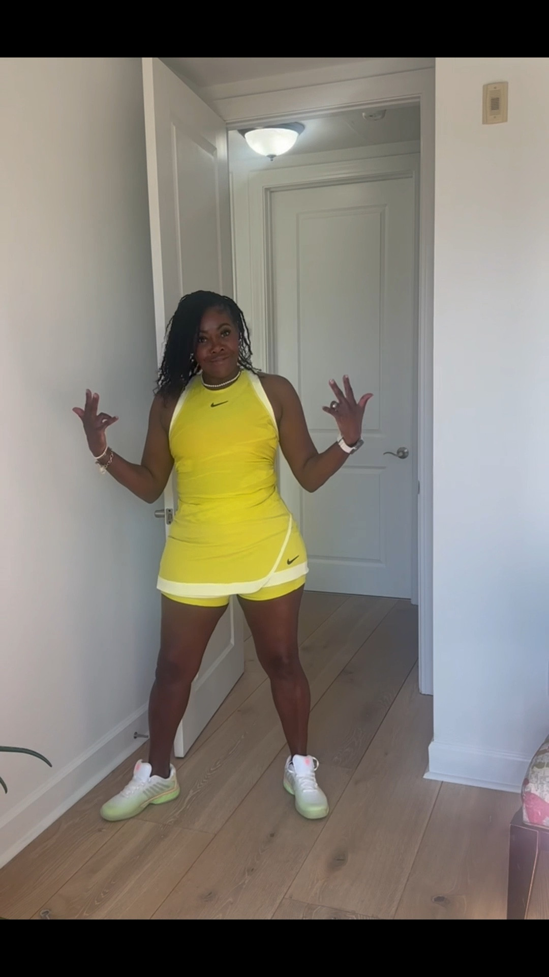 New tennis outfit for this warmer weather! ☀️🎾 

Size: M in top & bottom


#LTKActive #LTKFindsUnder100 #LTKStyleTip