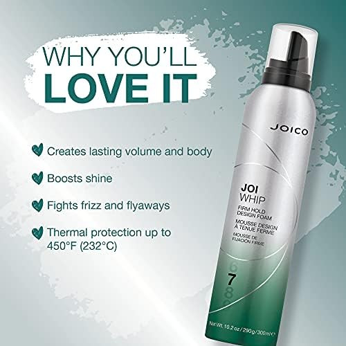 Joico JoiWhip Firm Hold Designing Foam | Add Volume and Body | Boost Shine | For Most Hair Types | Amazon (US)