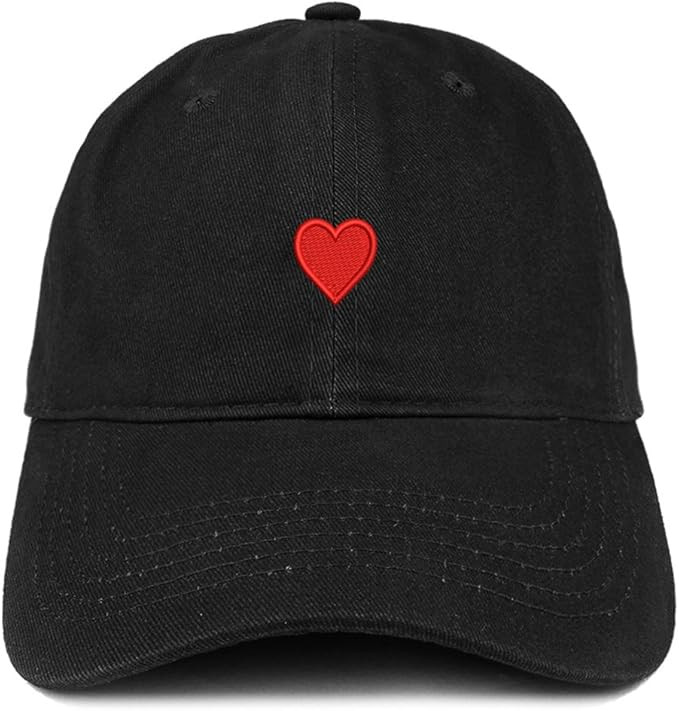 Trendy Apparel Shop Emoticon Heart Embroidered Cotton Adjustable Ball Cap Dad Hat | Amazon (US)