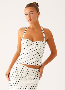 Breanne Top - White Polka Dot | Peppermayo (Global)