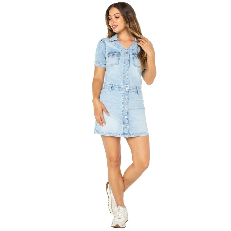 Celebrity Pink Juniors Button up Dress - Walmart.com | Walmart (US)