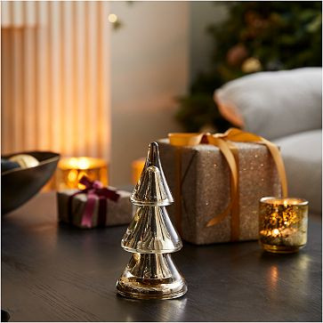 Mercury Glass Stacking Tabletop Trees | West Elm (US)