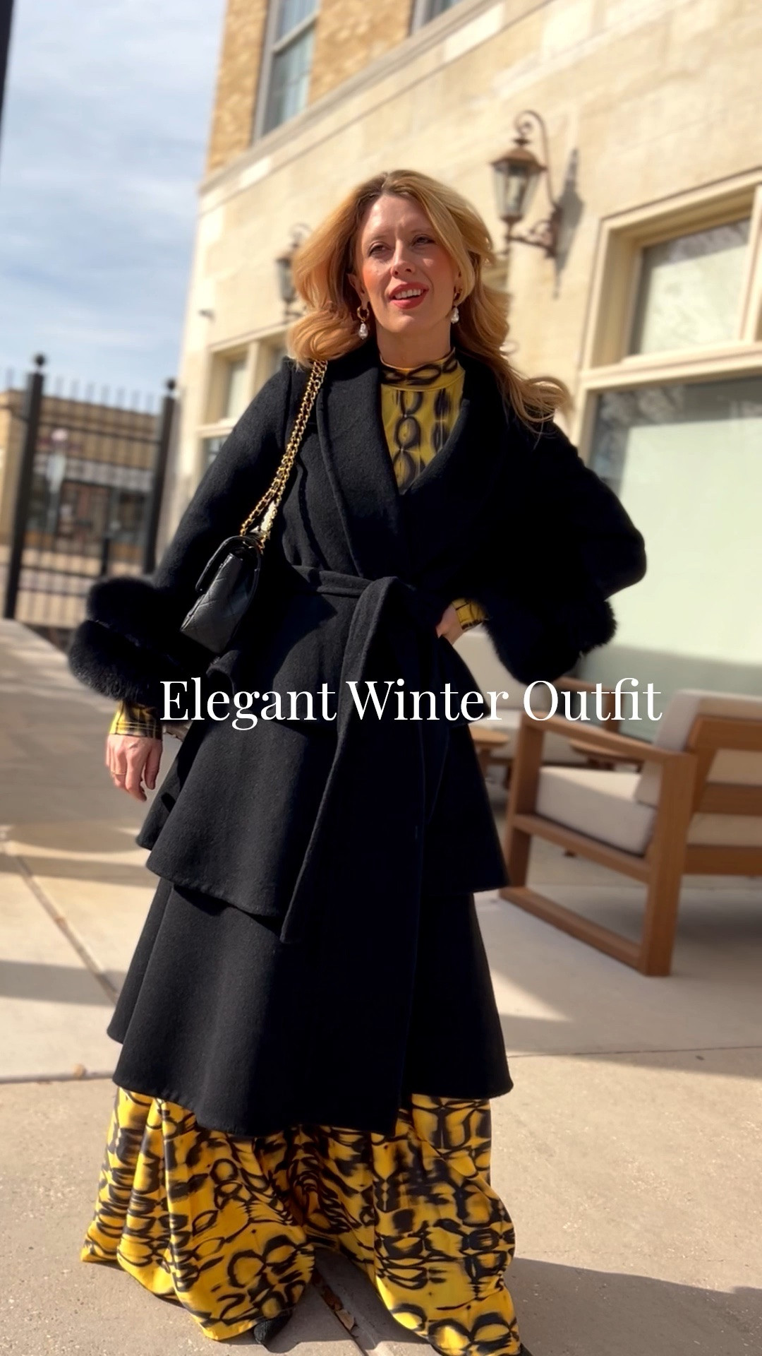 Black coats with ruffles.
Golden satin that moves when you walk.
Sparkle underfoot. Drama at the ears.

This is my favorite kind of winter outfit—soft glamour with structure, timeless but bold, the kind of look that feels like stepping into a classic film scene ✨

Everything is linked in LTK for recreating this exact moment—from the statement coat to the satin drop-waist silhouette and the accessories that do all the talking.

🤍 Save for elegant winter inspiration
🤍 Follow for refined, feminine styling
🤍 Shop the full look on LTK


#LTKootd #LTKOver40 #LTKgrwm