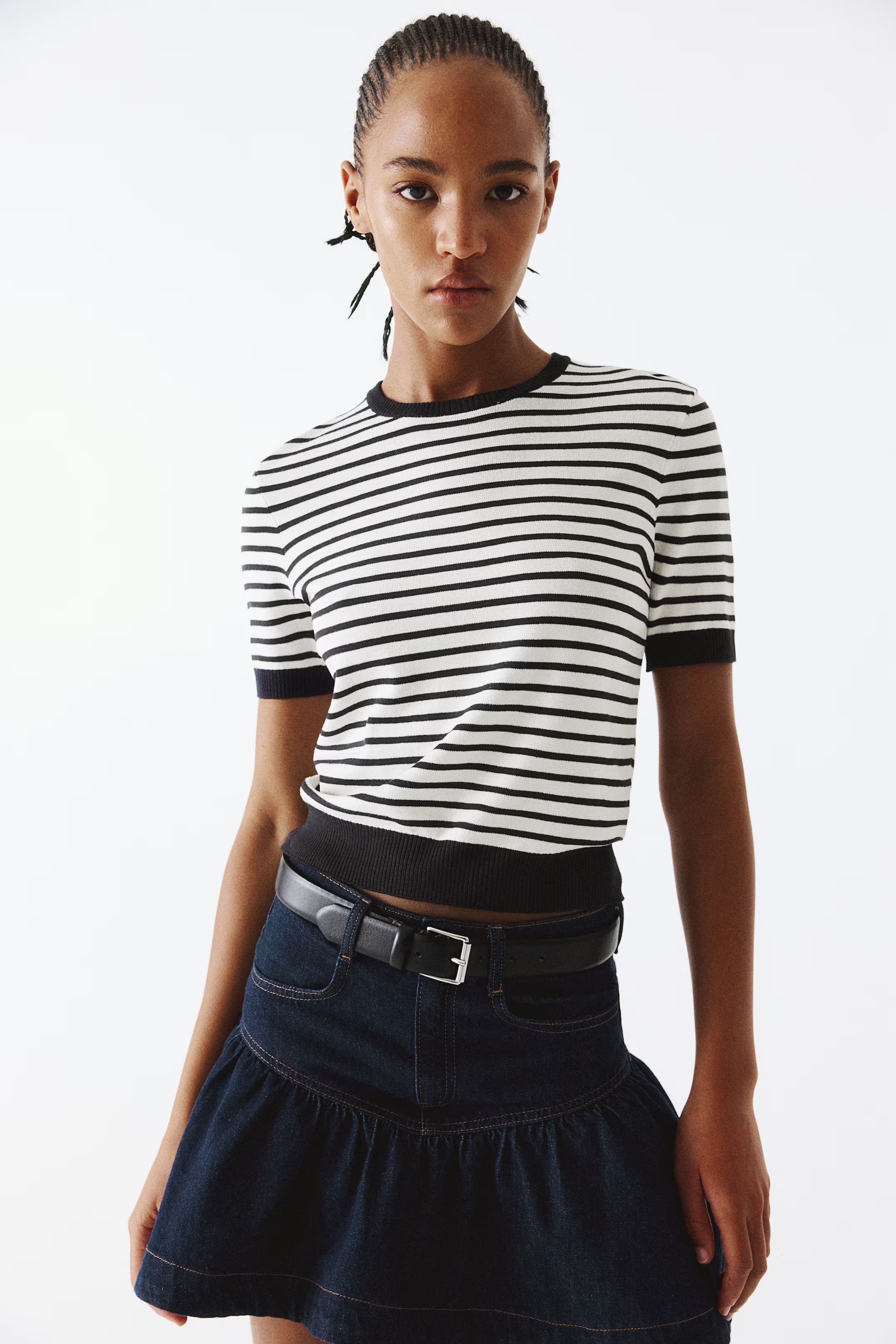 Fine-knit T-shirt | H&M (DE, AT, CH, NL, FI)