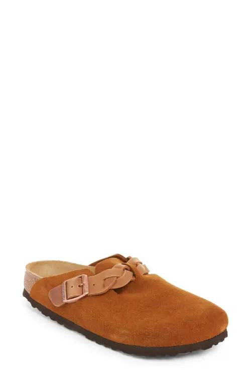 Birkenstock Boston Braid Clog in Mink at Nordstrom, Size 8-8.5Us | Nordstrom