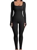 OQQ Women Long Sleeve Yoga Jumpsuits Workout Ribbed Bodysuits Pants Sexy One Piece | Amazon (US)