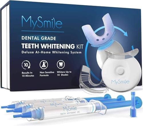 MySmile Teeth Whitening Kit with LED Light, 10 Min Non-Sensitive Fast Teeth Whitener with 3 Carbamide Peroxide Whitening Gel, Helps to Remove Stains from Coffee, Smoking, Wines, Soda, Food | Amazon (US)