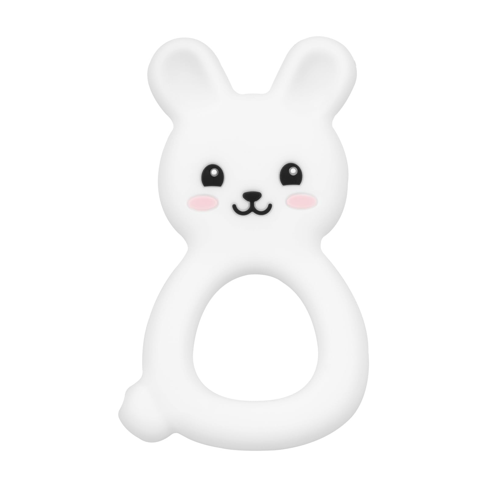 Baby Bunny Teether, Food-Grade Silicone Toy for Infants 3–12 Months, Easy-Grip Chew Toy with Te... | Amazon (US)