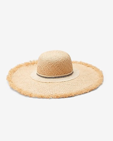 Metallic Border Floppy Sun Hat | Express