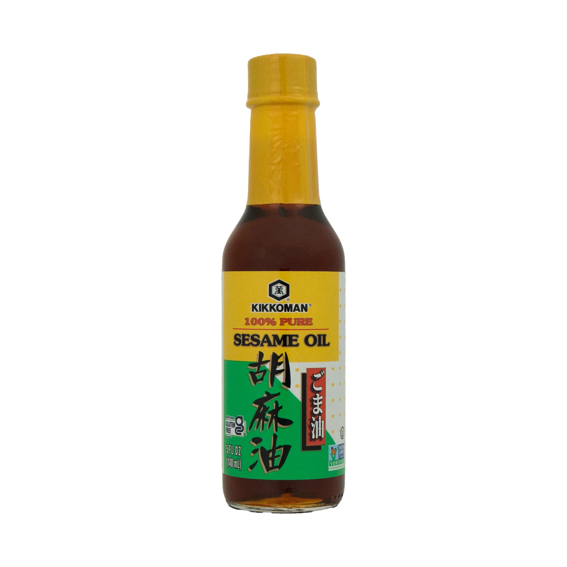 Kikkoman 100% Pure Sesame Oil, 5 fl oz (148mL), Gluten Free, Liquid, Shelf Stable, Glass Bottle, ... | Walmart (US)