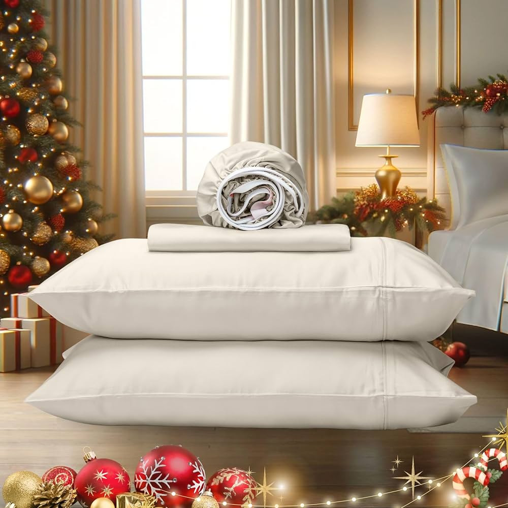 GOKOTTA King Size Bed Sheets 4 Piece Set, Super Soft Bamboo Sheets, Cooling for Hot Sleepers - Ho... | Amazon (US)