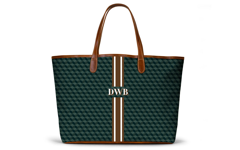 St. Anne Tote - Monogram Stripe | Barrington Gifts