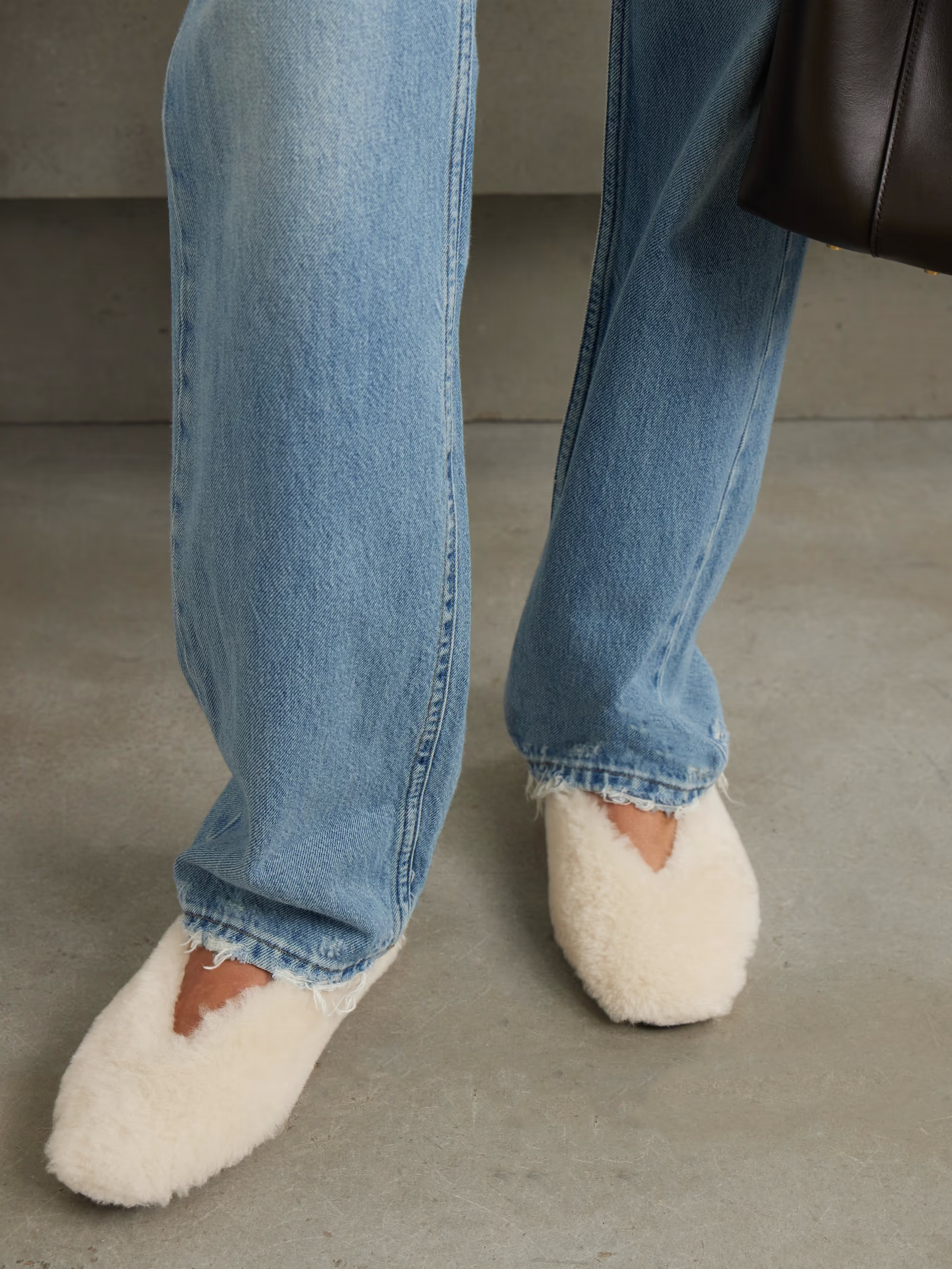 Luna shearling ballet flats | NET-A-PORTER (US)