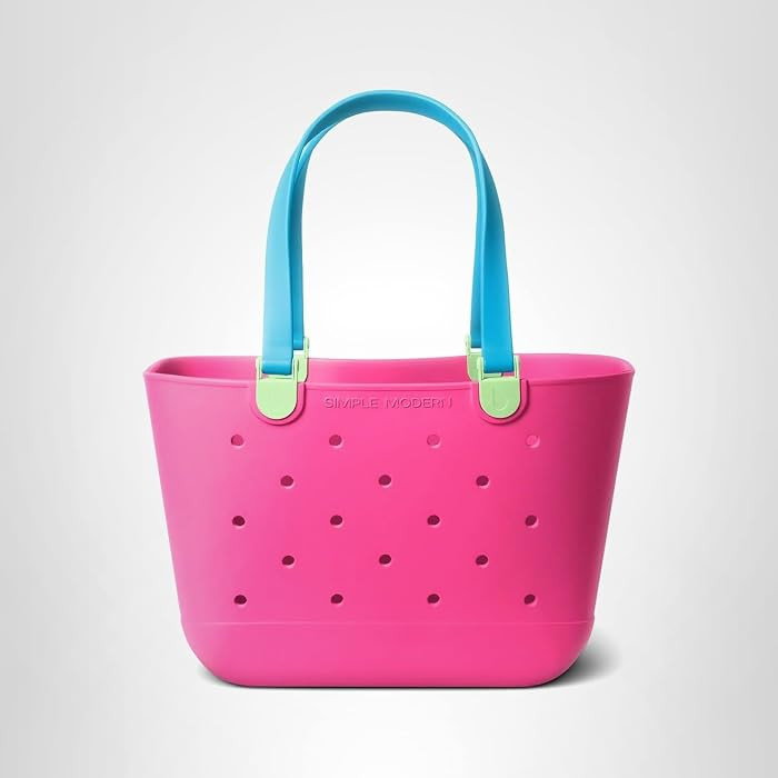 Simple Modern Large Beach Bag | Waterproof Getaway Rubber Tote with Zipper Pocket for Travel, Poo... | Amazon (US)