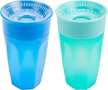 Dr. Brown's Milestones Cheers 360 Training Cup for Toddlers & Babies, Leak-Free Sippy Cup, Blue &... | Amazon (US)