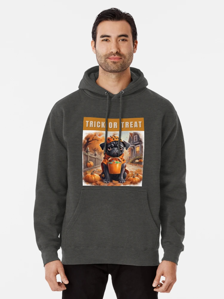 Halloween Pug - Trick or Treat Pullover Hoodie | Redbubble (US)