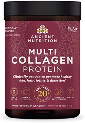 Collagen Powder Protein with Probiotics by Ancient Nutrition, Unflavored Multi Collagen Protein w... | Amazon (US)