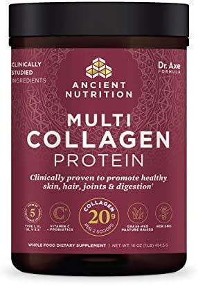 Collagen Powder Protein with Probiotics by Ancient Nutrition, Unflavored Multi Collagen Protein w... | Amazon (US)