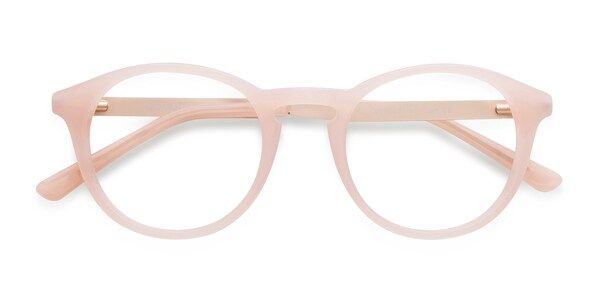 White Moon - Round Pink Frame Glasses | EyeBuyDirect | EyeBuyDirect.com