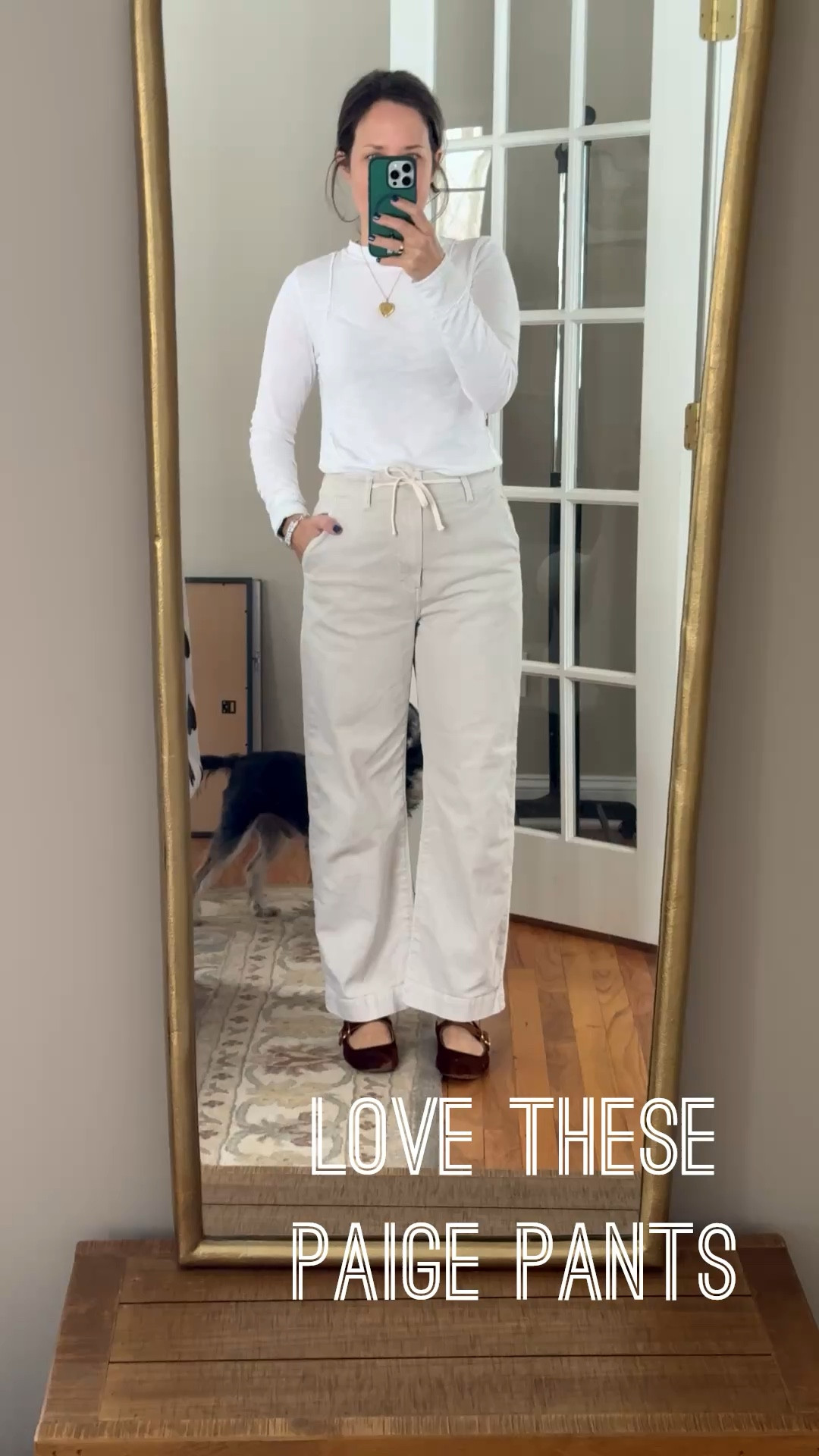 Have had these Paige pants a while now and they fit so nice. Love them. Simple white top from Anthropologie (old) and Mary Jane flats. 

#LTKSeasonal #LTKOver40