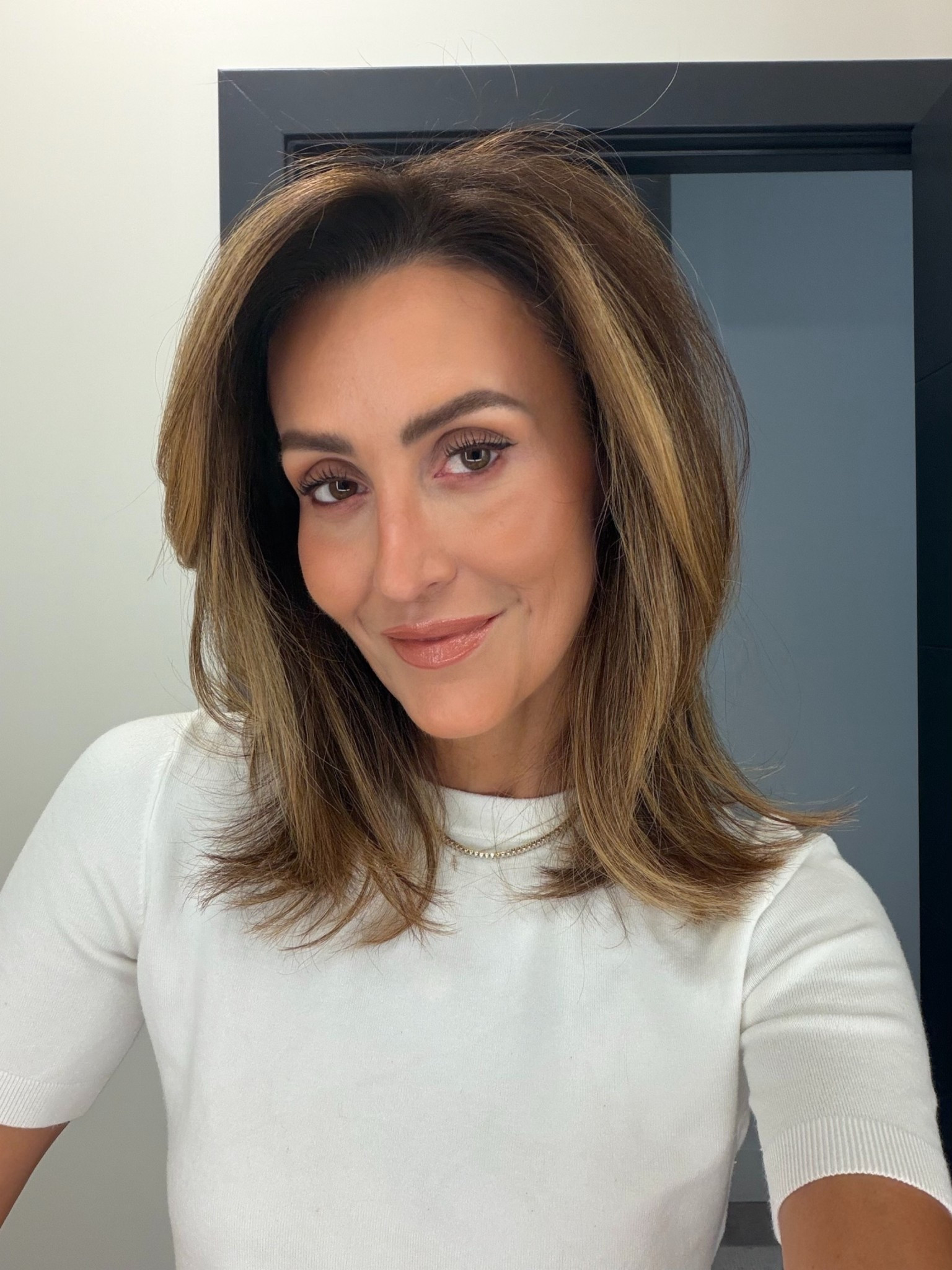 Wearing the new hourglass luminous glow foundation with SPF! I mixed mine with the bronzing drops for a perfect tanned glowy look. My cream blush is also responsible for the glowy cheeks. First time wearing these foundation, will try it out for a while before giving my full review but so far love the finish! 

#LTKBeauty #LTKOver40