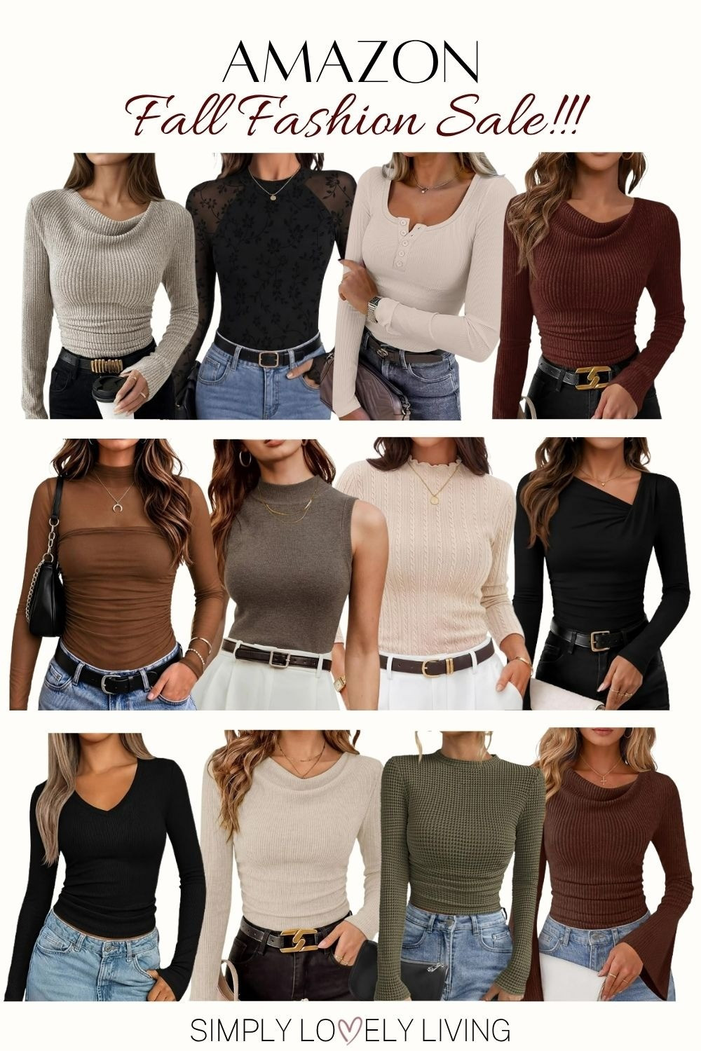 Amazon Fall fashion finds. Fall tops as low as $9.49! Knit tops. Turtleneck tops. Long sleeve tops. Mesh detail tops. #Fallfashion

#LTKSeasonal #LTKSaleAlert #LTKWorkwear
