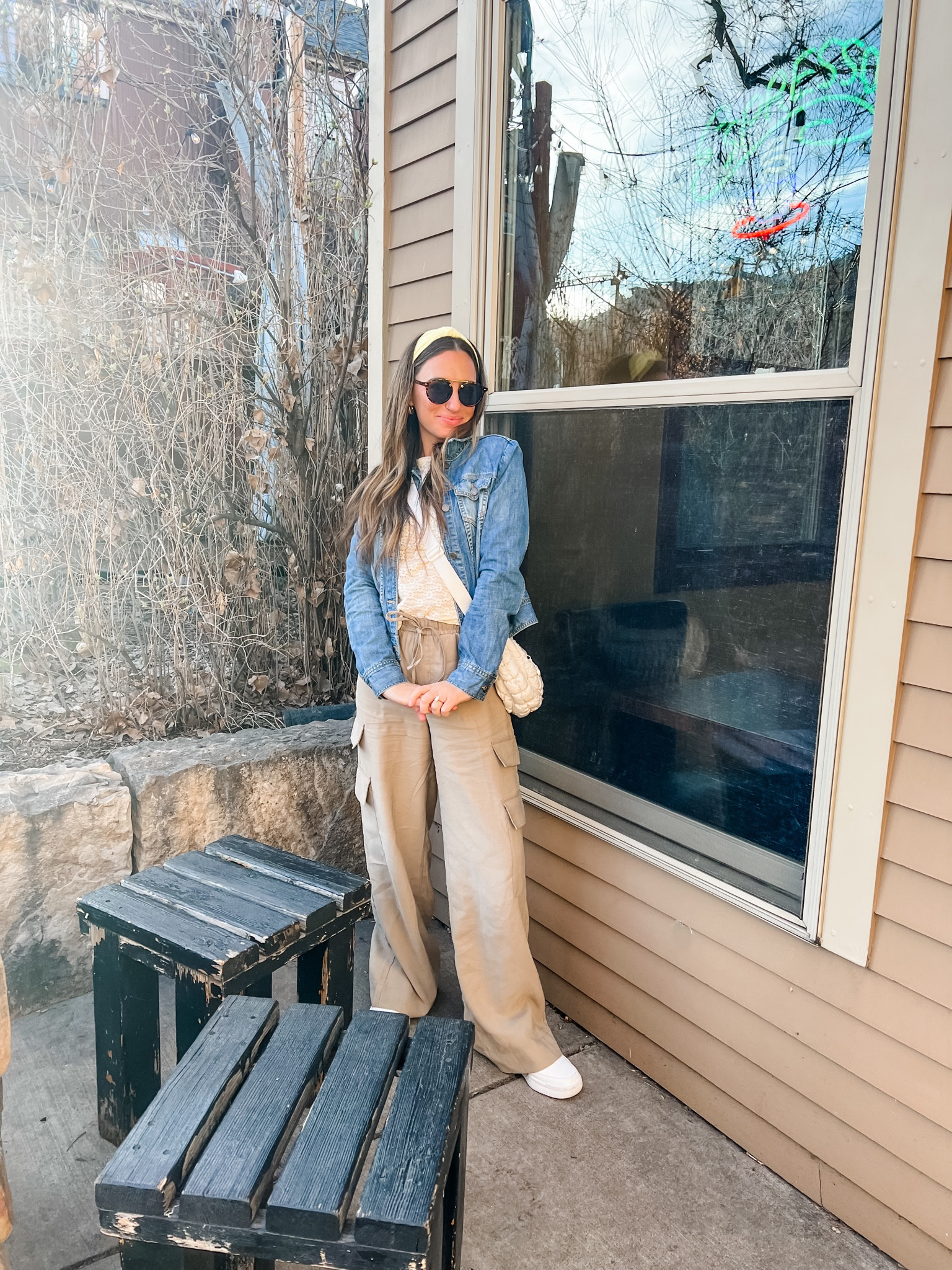 Will never be tired of these target pants! They are SO comfortable and pair with so much in my closet. Whether it's this jean jacket or a tank for the summer, I'll be wearing these for awhile! Wearing a size XS for reference! 🥰

#LTKstyletip #LTKxTarget #LTKfindsunder50
