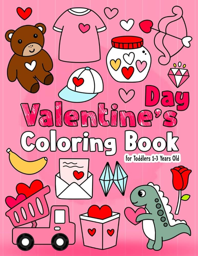 Valentine's Day Coloring Book: For Toddlers 1-3 Years Old | Fun and Easy Valentine's Day Coloring... | Amazon (US)