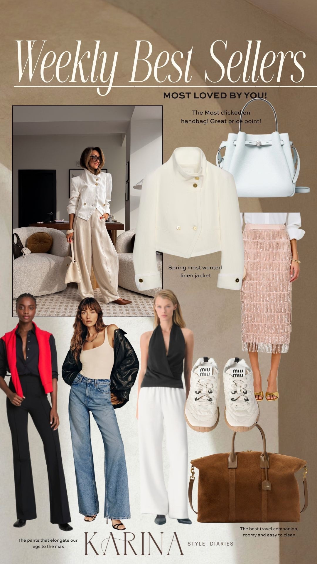 The most loved items by you! Spring most wanted jacket is available in all sizes or coming soon! I found the sequin skirt on sale! The sneakers that always makes an appearance over here! 
The perfect jeans, flare ponte pants and pull up pants - if you’re on the market for either one of these I can attest I’ve worn them all so many times! 

#LTKootd #LTKOver40