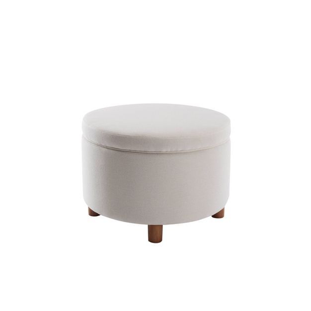 Large Round Storage Ottoman with Lift Off Lid - WOVENBYRD | Target