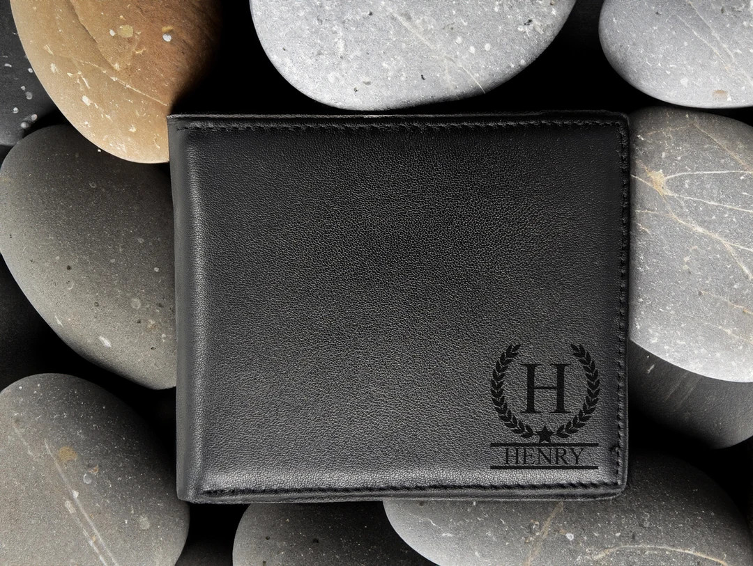 Personalized Leather RFID Wallet, Personalized Mens Wallet, Valentines Day, Valentines Day Gifts ... | Etsy (US)
