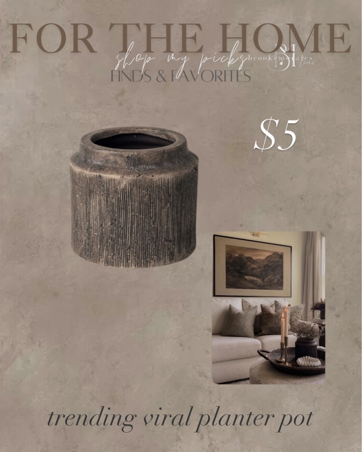 Trending viral planter pot in stock! only $5! 🤎

#LTKHome #LTKStyleTip #LTKFindsUnder50