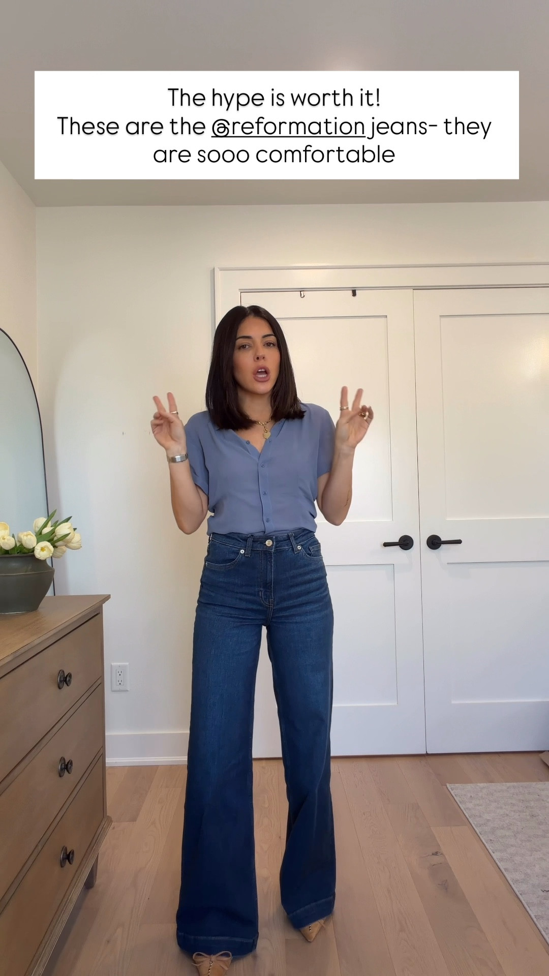 the hype is worth it- these @reformation jeans are so comfortable, truly feels like wearing sweatpants and this blouse is so elegant and timeless! 

#ad


#LTKstyletip #LTKjeans #LTKcanada