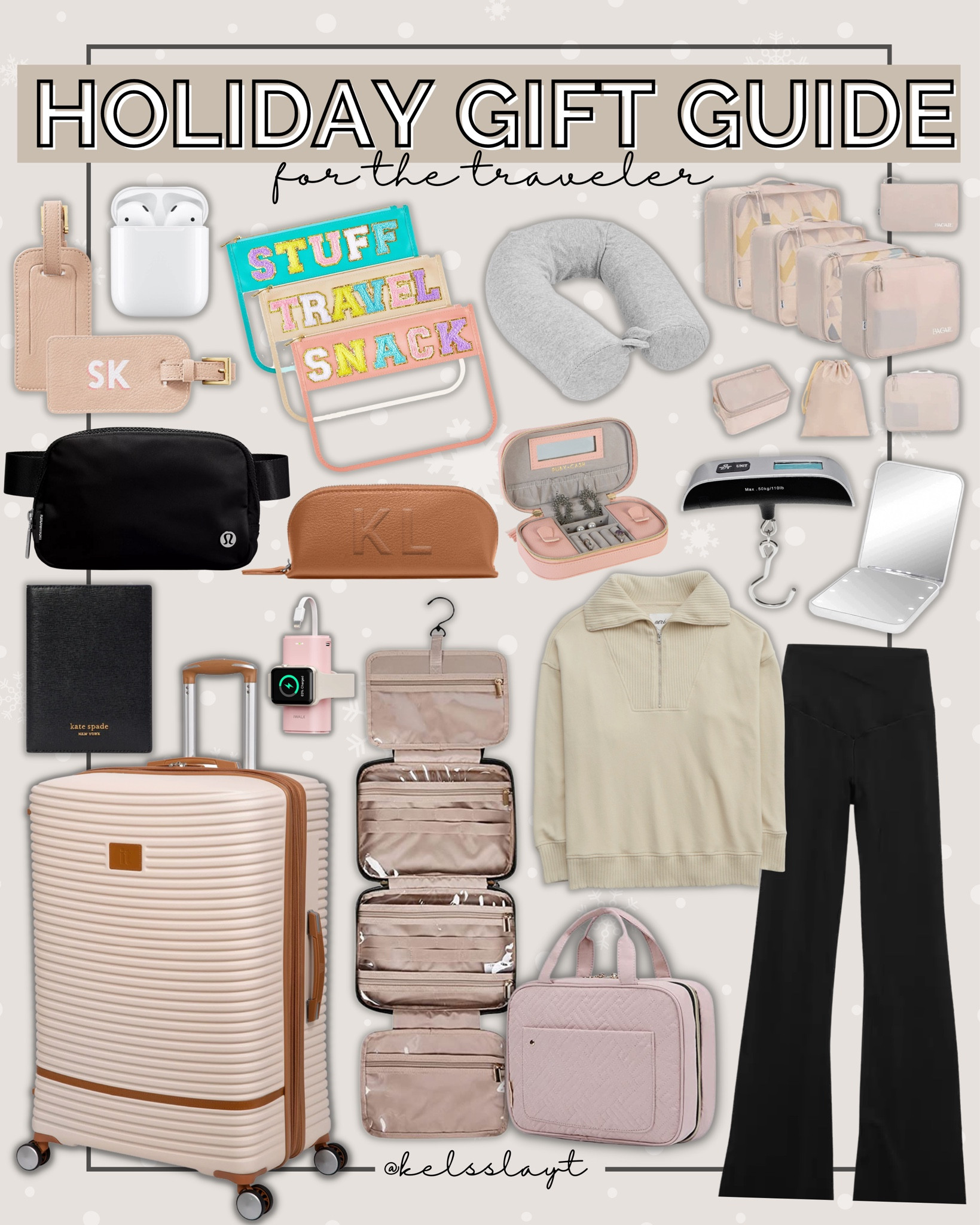 Gift guide for the traveler, gift guide jetsetter, gift ideas for traveler, gift guide for her, Christmas gift for traveler, luggage, packing cubes, travel pillow, passport cover, travel mirrror, luggage tag 

#LTKCyberweek #LTKGiftGuide #LTKsalealert
