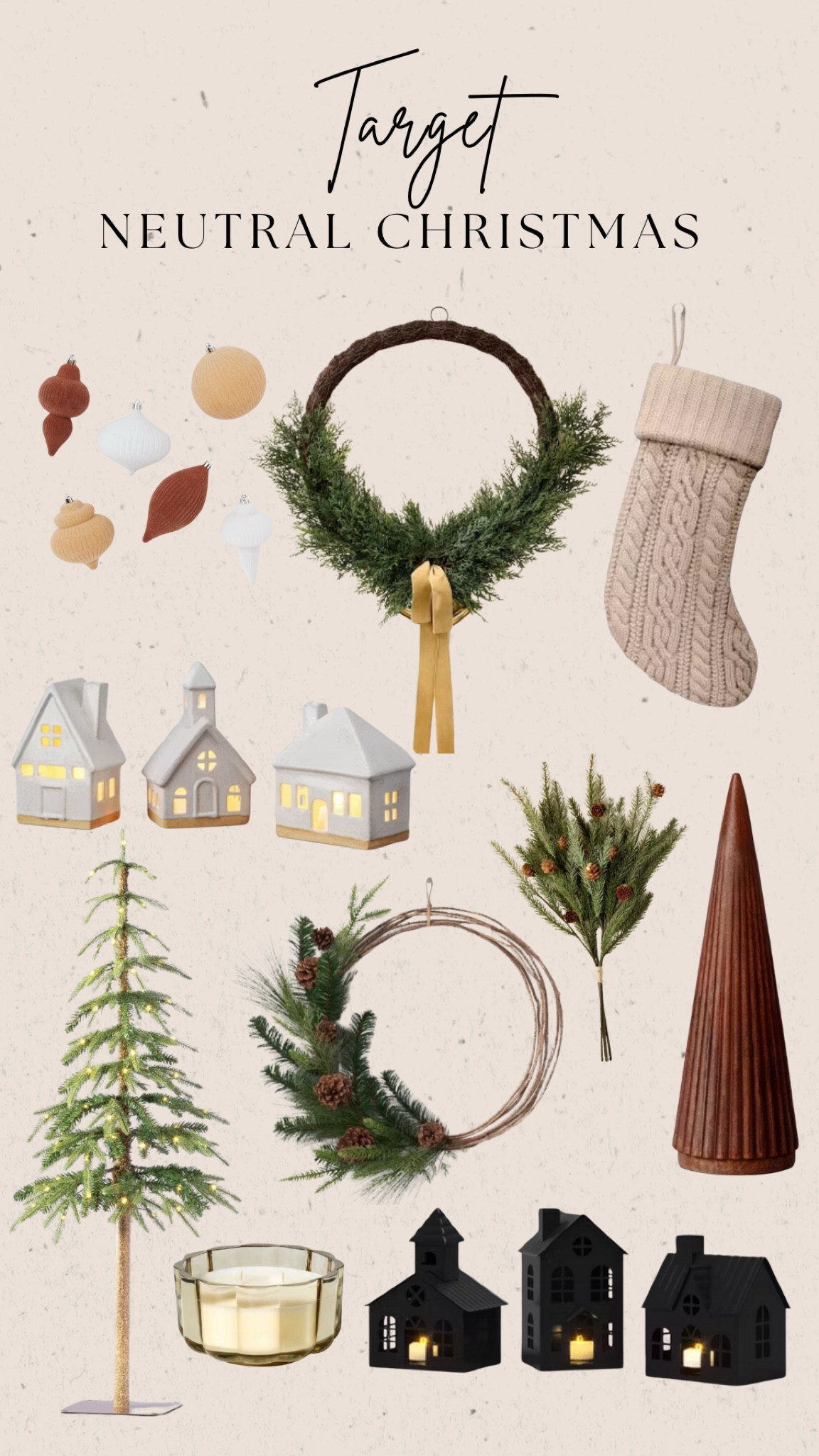 Target neutral Christmas decor 🤎 

#LTKSeasonal #LTKHome #LTKHoliday