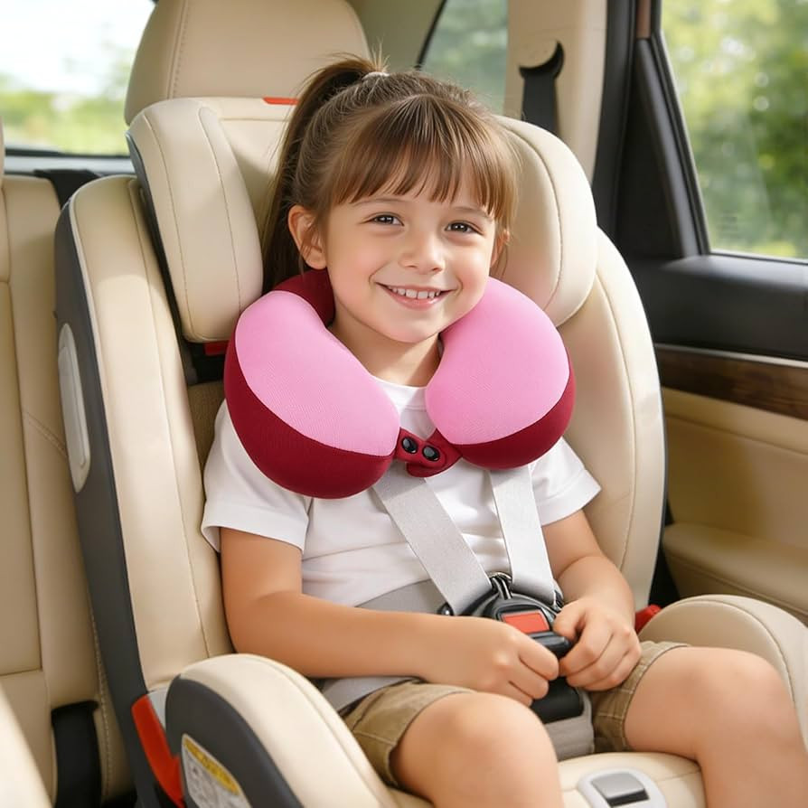 COOLBEBE Kids Travel Neck Pillow, Softly Double Support Travel Pillow for Car & Airplane, Traveli... | Amazon (US)