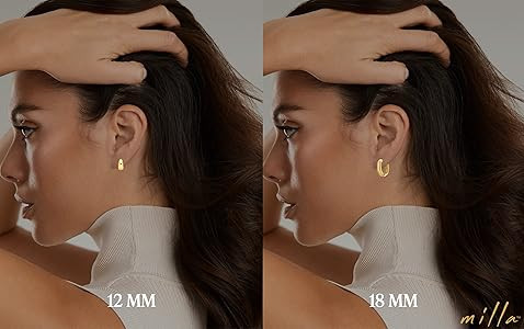 MILLA 14k Gold Huggie Earrings or Sterling Silver Huggie Earrings for Women Multipack & Individua... | Amazon (US)