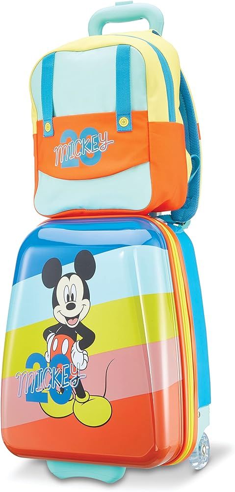 American Tourister Disney Teddy Buddy Luggage with Spinners, Mickey, 2-Piece Set | Amazon (US)