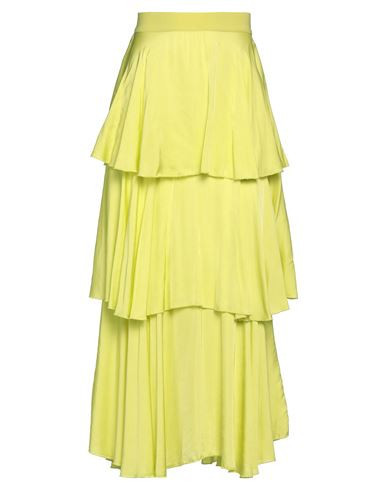 Brand Unique Woman Midi skirt Lime green Size 1 Viscose | YOOX (US)