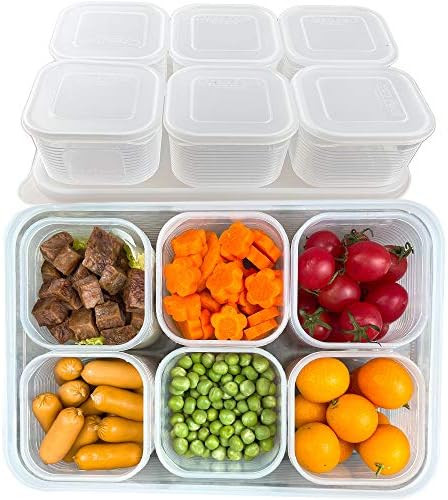 TeTeBak Food Storage Containers with Lids Airtight - 6PCS Removable Individual BPA-Free Plastic F... | Amazon (US)