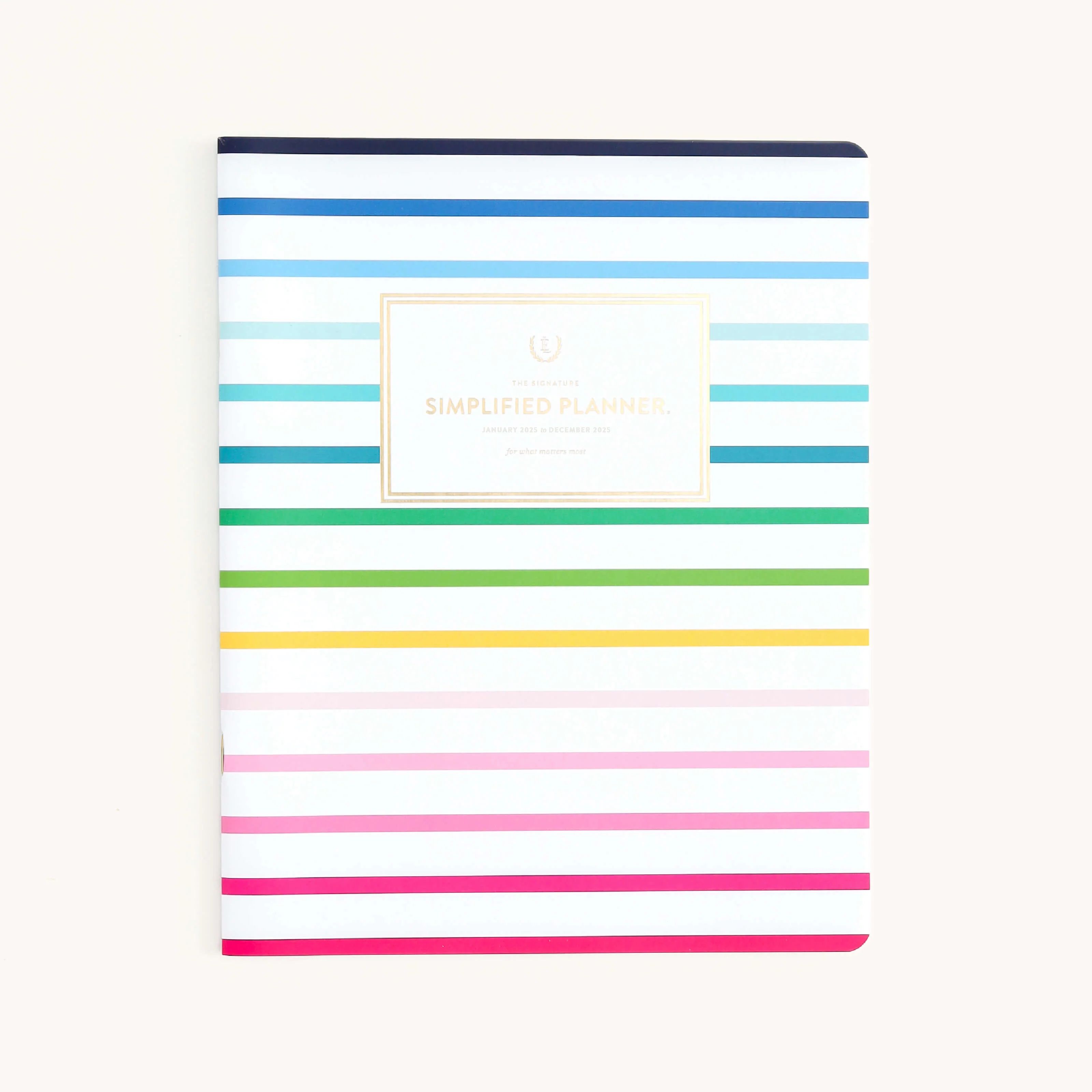 2025 Monthly, Simplified Planner, Happy Stripe | Simplified