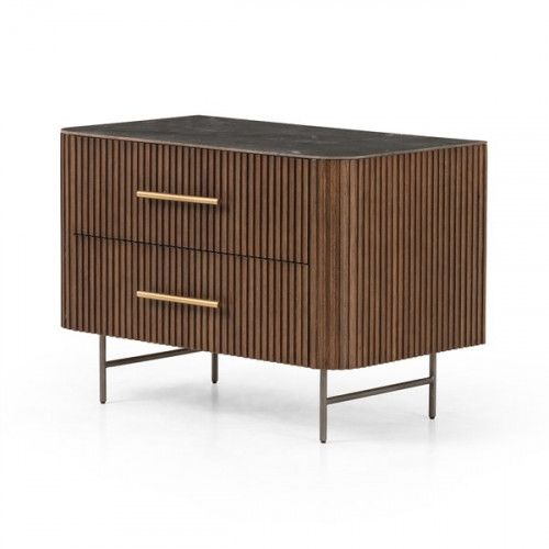 Four Hands Fletcher Large Nightstand Terra Brown | Gracious Style